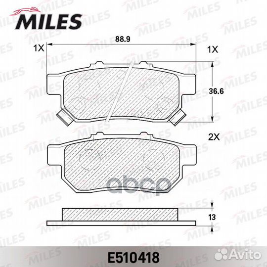 Колодки тормозные honda civic VI 1.6 95-01/jazz