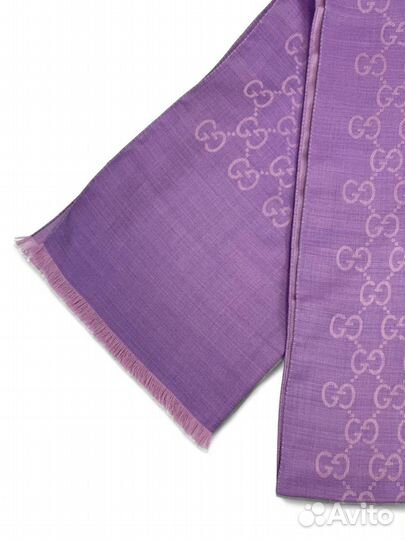 Шарф Gucci Wool Sild Monogram Scarf Violet