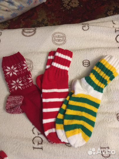 Носки ручной вязки шерстяные