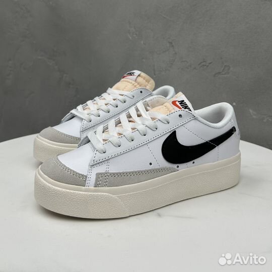 Кеды Nike Blazer Low Platform White Black