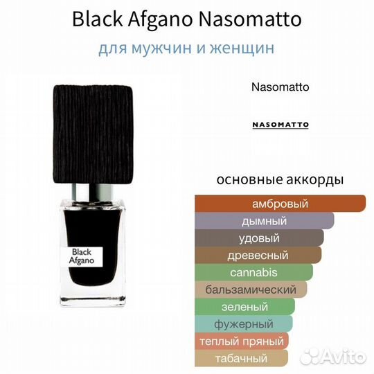 Nasomatto black afgano, duty-free тестер
