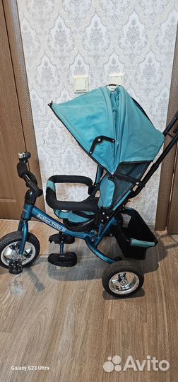 Детский велосипед трехколесный с ручкой