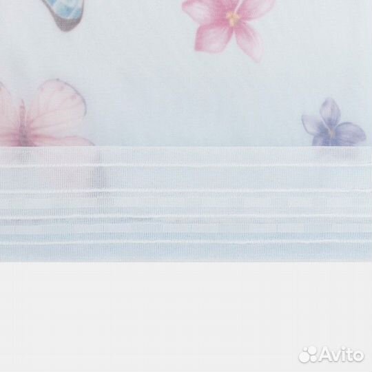 Тюль с подхватом и ламбрекеном 'Бабочки' 250х200см