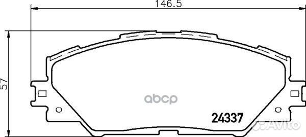 Колодки тормозные передние toyota