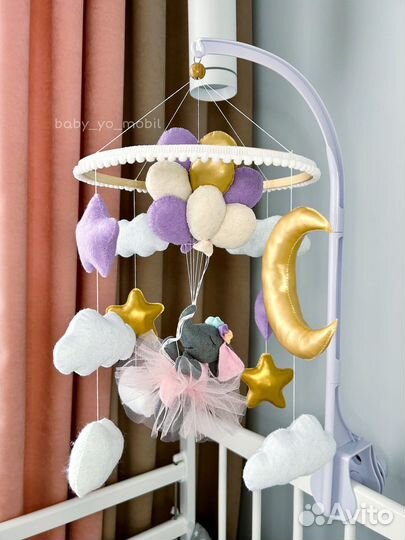 Детский мобиль из фетра