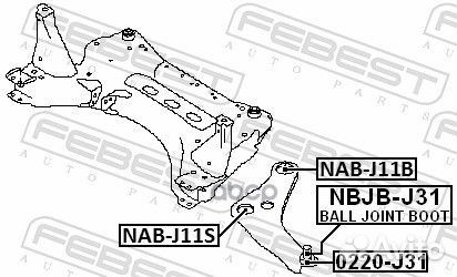 Сайлентблок передний переднего рычага nabj11S F