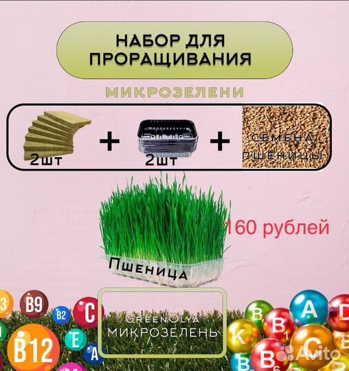 Микрозелень набор для проращивания
