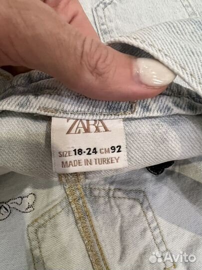 Джинсовый сарафан для девочки 92 zara