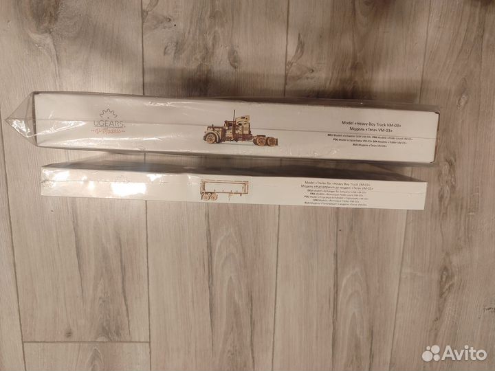 Конструктор ugears, тягач + прицеп, 3D пазл