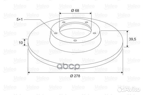 Диск тормозной mazda 6 13- зад x2 197630 Valeo
