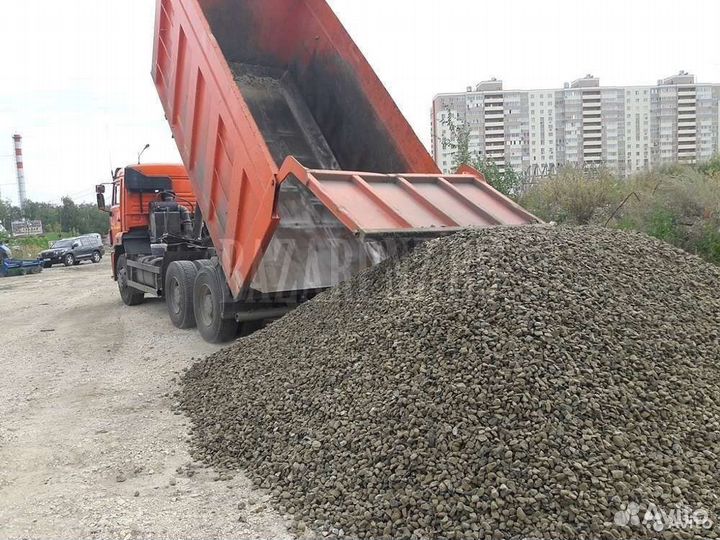 Щебень и песок +доставка сразу