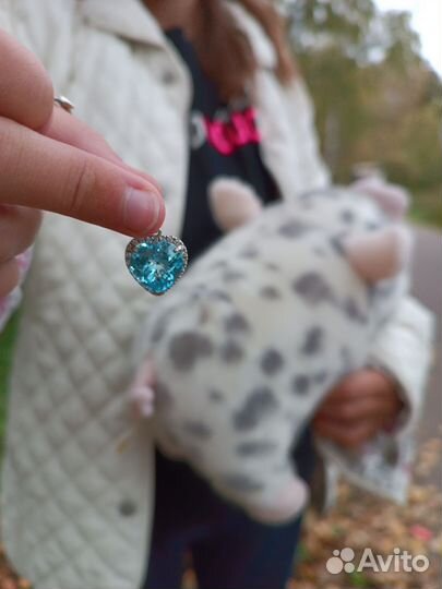 Подвеска с большим топазом