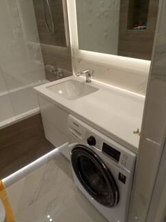 Столешница в ванную из акрилового камня