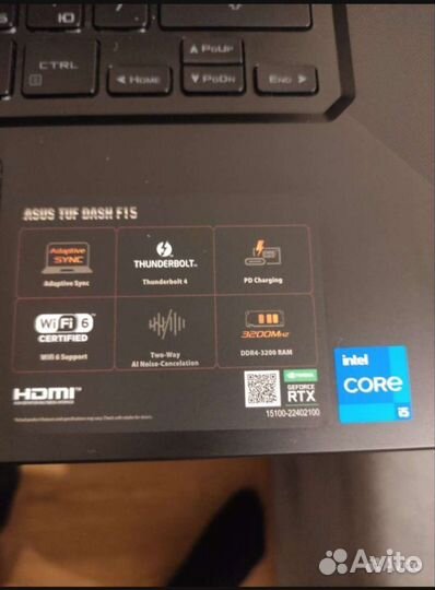 Продаю ноутбук Asus TUF FX516PM-HN090 rtx-3060
