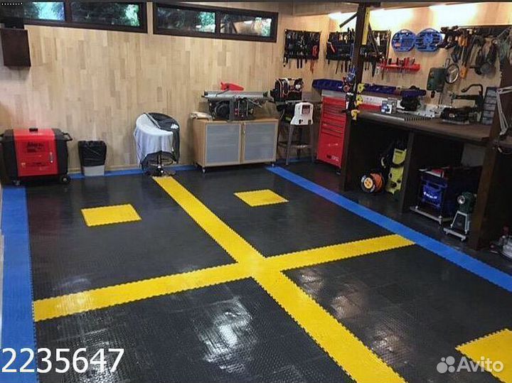 Модульная плитка пвх для гаража