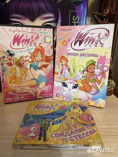 Winx лот Диски и книга Винкс