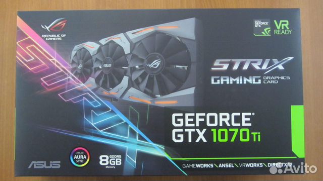 Видеокарта asus strix Geforce GTX 1070ti 8GB