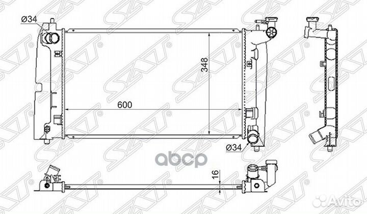 Радиатор Toyota Corolla (E120) 00-07 / Fielder