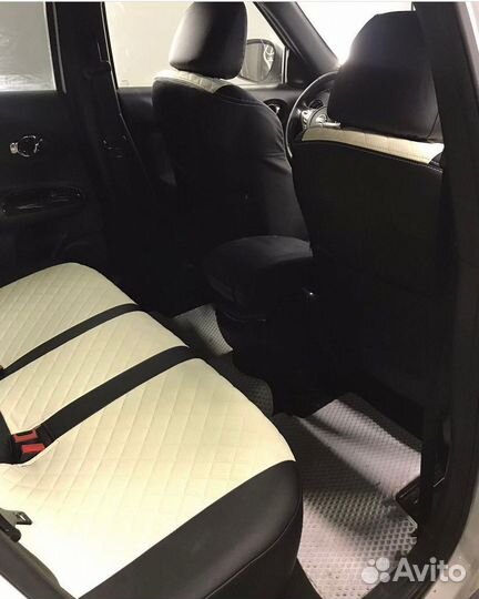 Чехлы экокожа Ромб на Nissan Juke от Автопилот