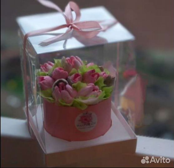 Букет из зефирных тюльпанов