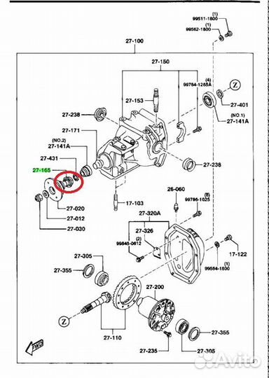 Сальник хвостовика редуктора мазда RX7 FD3S FD