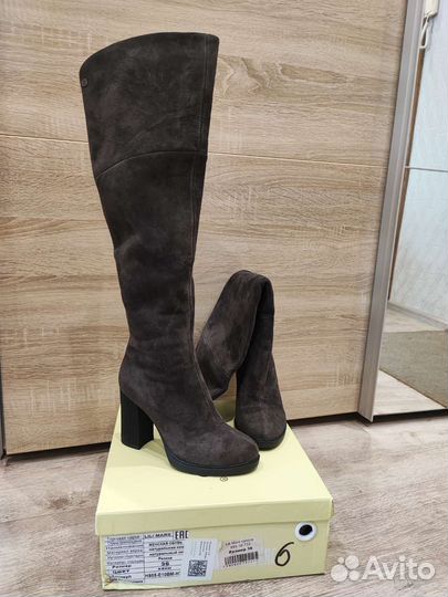 Замшевые ботфорты женские 36 размер новые