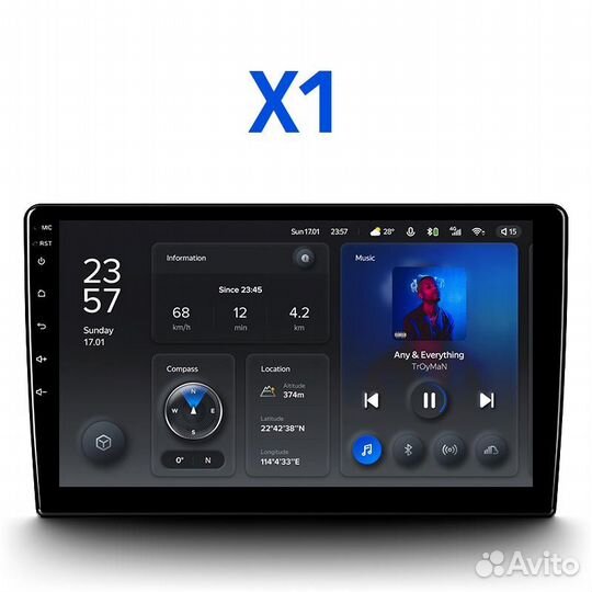 Магнитола Teyes X1 8 ядер 4g 2-32 андроид