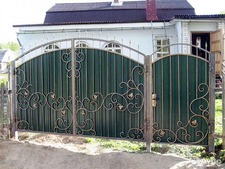 Кованные распашные ворота от производителя