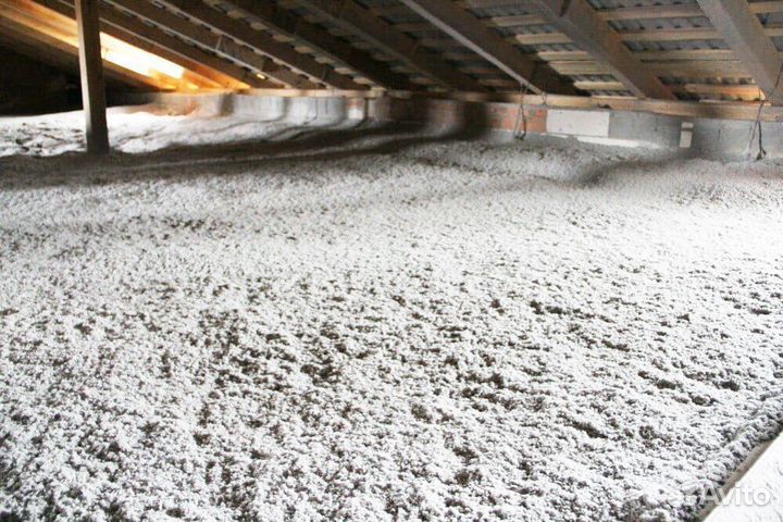 Утепление бесшовным материалом