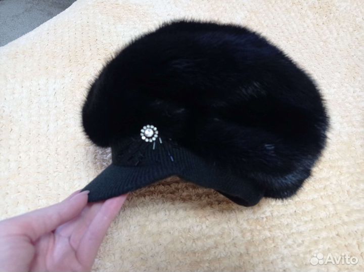 Берет норковый новый
