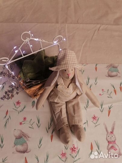 Кукла тильда ручной работы зайка кролик тильда