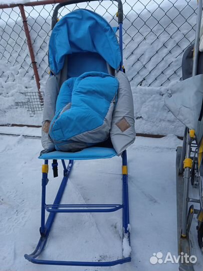 Детские санки коляска