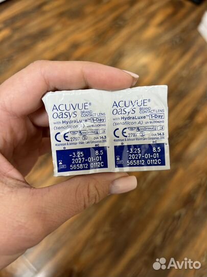 Линзы acuvue oasys - 3.25