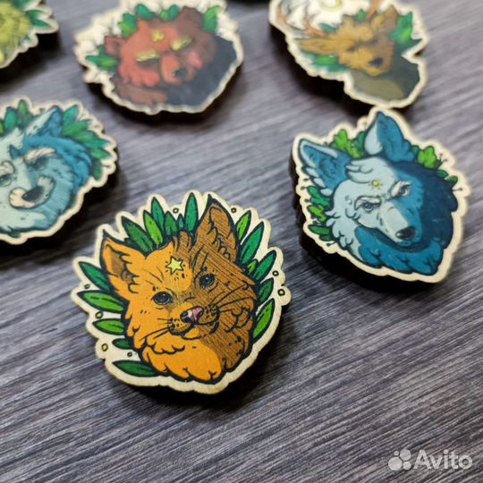 Значок из натурального дерева Waf-Waf Magic Animal