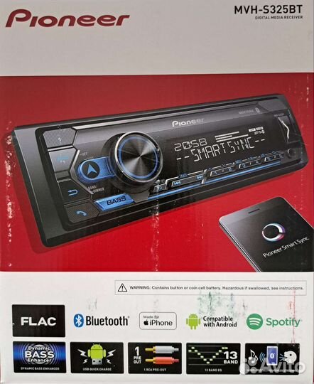 Автомагнитола pioneer MVH-S325BT