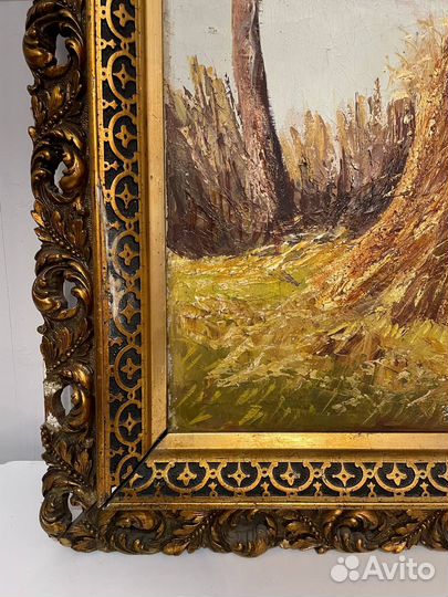 Антикварный пейзаж «Стога сена»