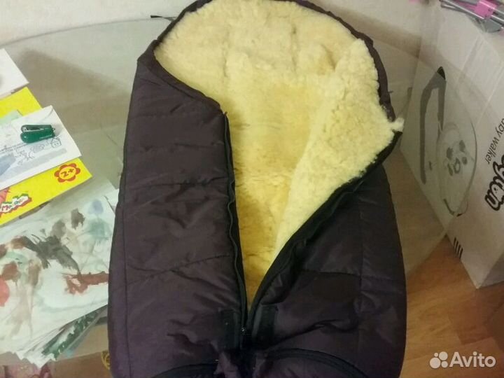 Конверт из овчины в коляску, санки Kaiser (Германи