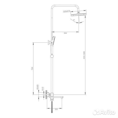 Душевая система Raglo для ванны и душа R30.24.06