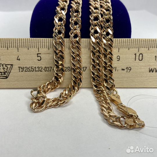 Цепь золотая мужская 55