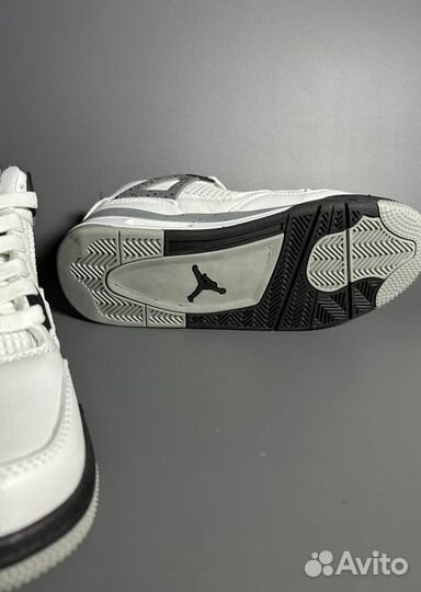 Кроссовки Air Jordan 4 White Oreo Люкс