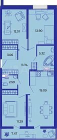 3-к. квартира, 86 м², 1/9 эт.