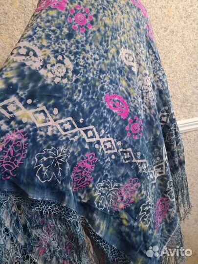 Платок винтажный натуральный шелк