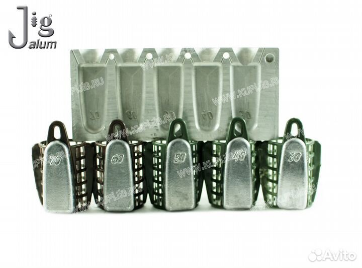 Форма для литья грузил фидерной кормушки от 30 до