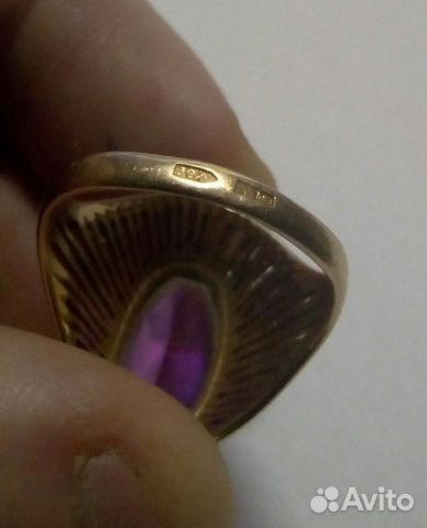 Кольцо с рубином 583 золото 1977 год СССР
