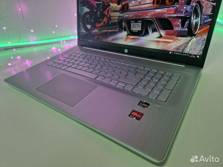 Ноутбук HP Ryzen 5 16Gb SSD 512Gb IPS FHD 17.3