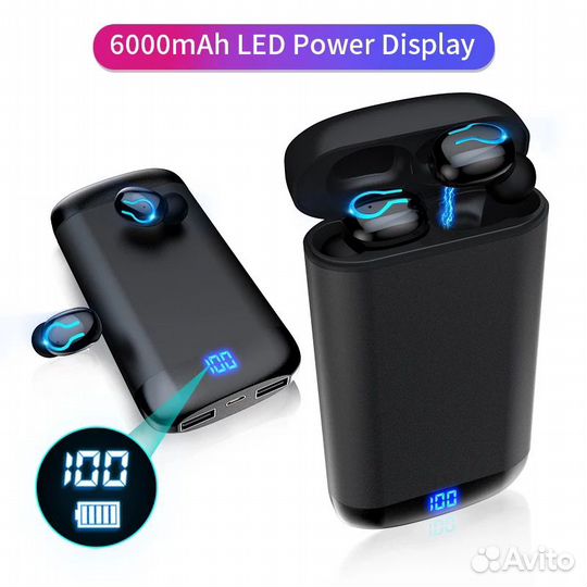 Bluetooth наушники+Power bank