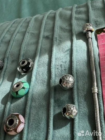 Браслет и шармы Pandora (18см), оригинал