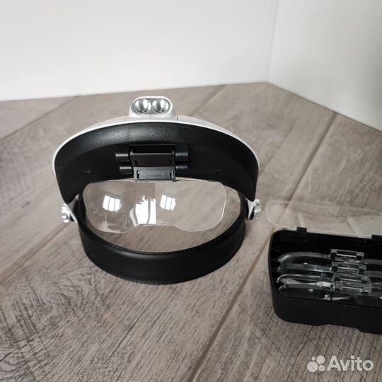 Лупа налобная с подсветкой