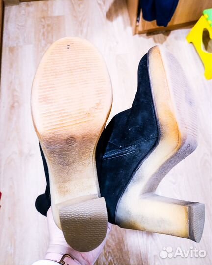 Сапоги женские 38 зима натуральная замша