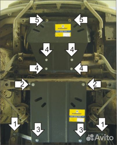Защита картера двигателя и кпп Hyundai H1 I